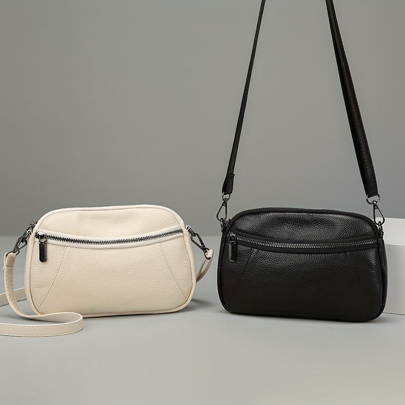 Klassisk Chic Läder Crossbody – Tidlös och Funktionell