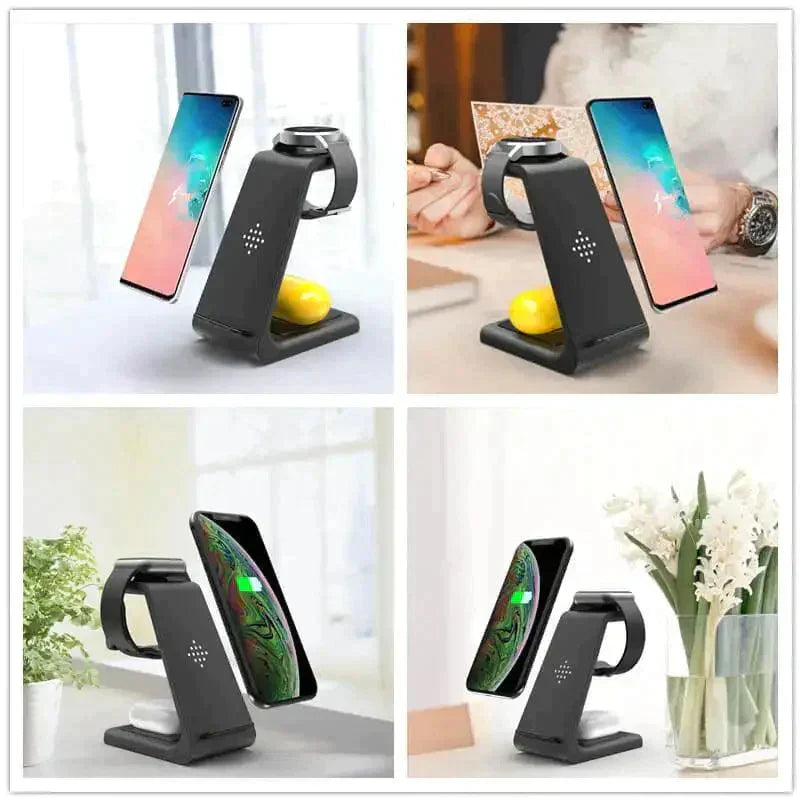 PowerNest 20W Trådlös Laddningsställ | Snabbladdningsdocka för iPhone, AirPods och iWatch 8 7 6