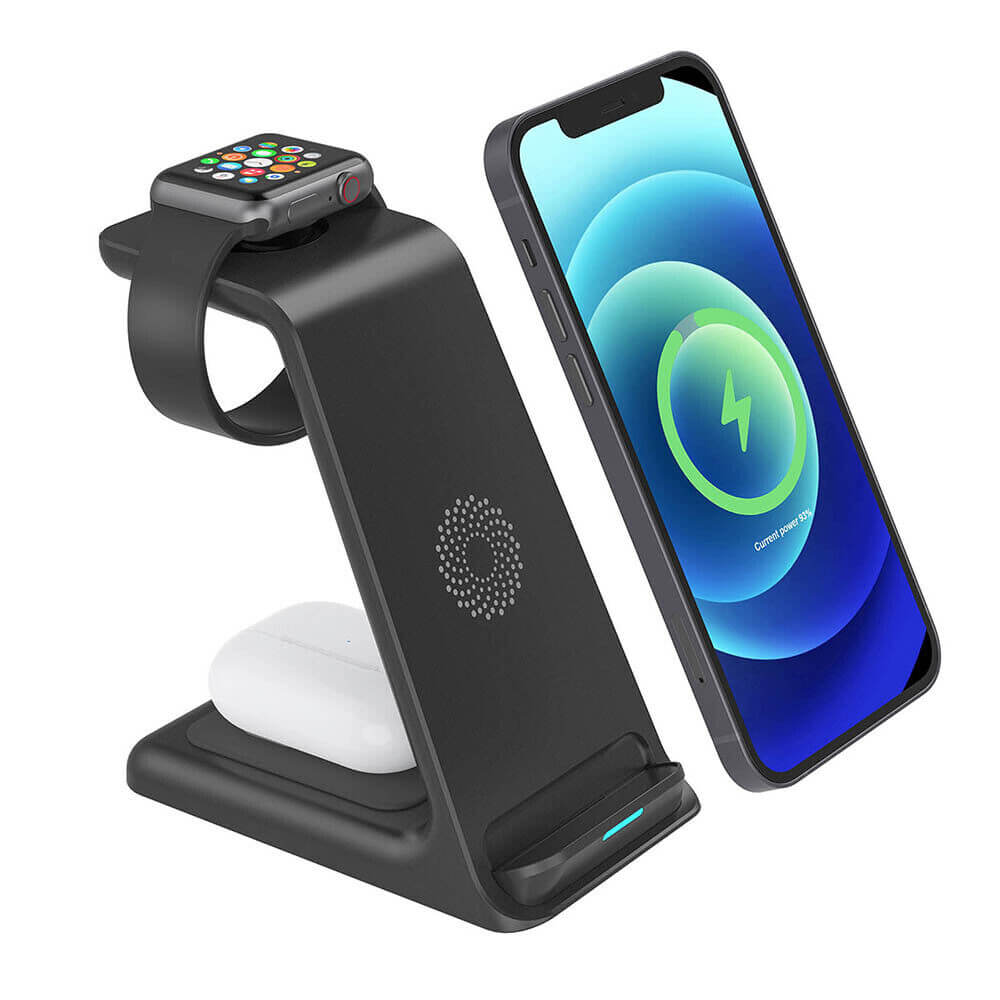 PowerNest 20W Trådlös Laddningsställ | Snabbladdningsdocka för iPhone, AirPods och iWatch 8 7 6