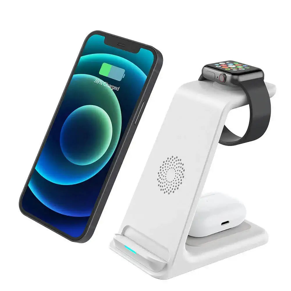 PowerNest 20W Trådlös Laddningsställ | Snabbladdningsdocka för iPhone, AirPods och iWatch 8 7 6
