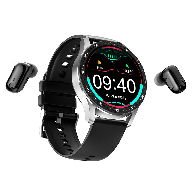 PrestigeTrack EchoWrist | Smartwatch med Bluetooth-hörlurar för fitness och hälsokontroll
