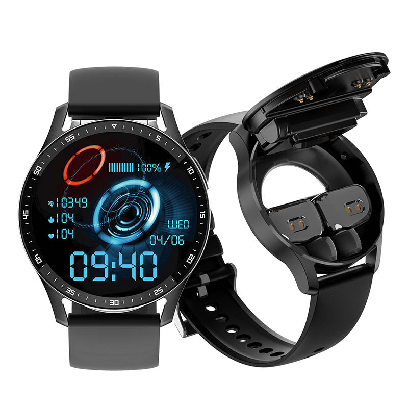 PrestigeTrack EchoWrist | Smartwatch med Bluetooth-hörlurar för fitness och hälsokontroll