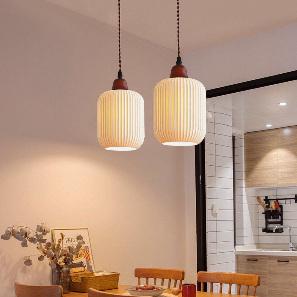 Stilren Keramisk Taklampa - Rustik Design