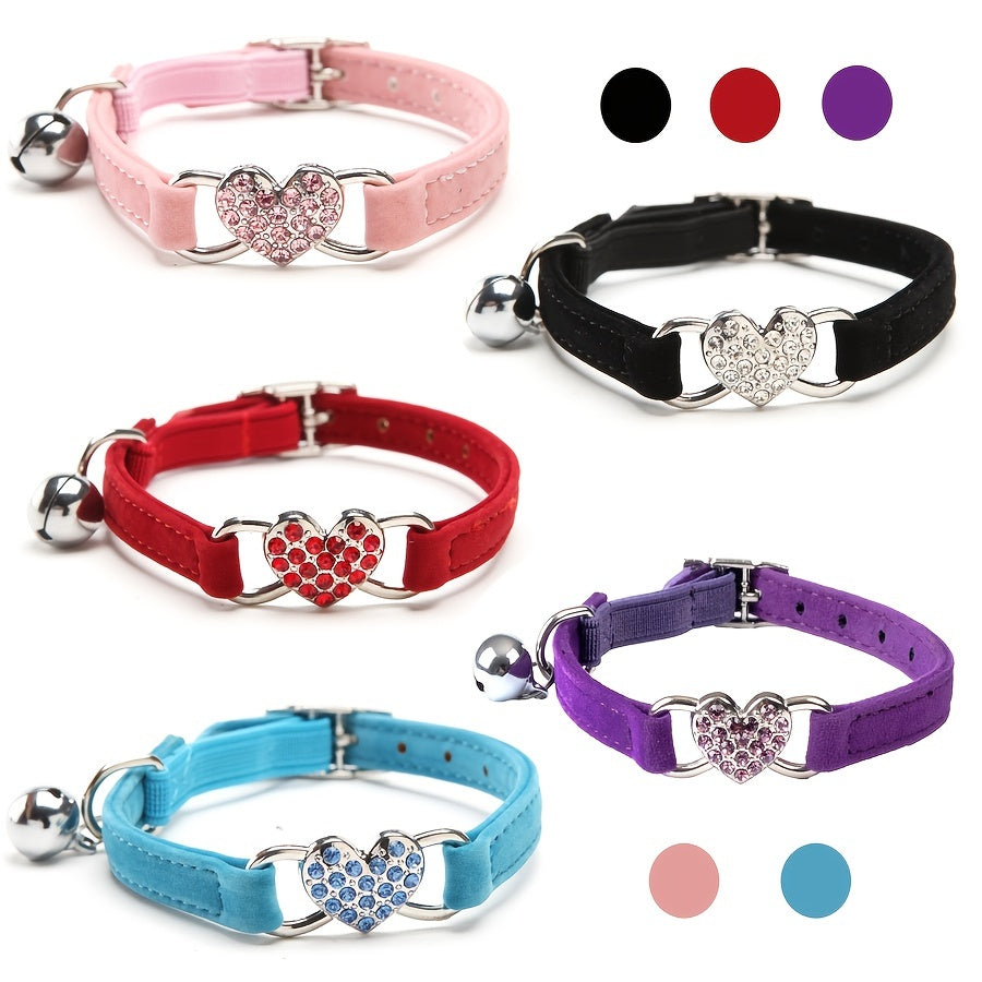 Glittrande Hjärta Katt Halsband – Ge Din Katt en Lyxig Touch