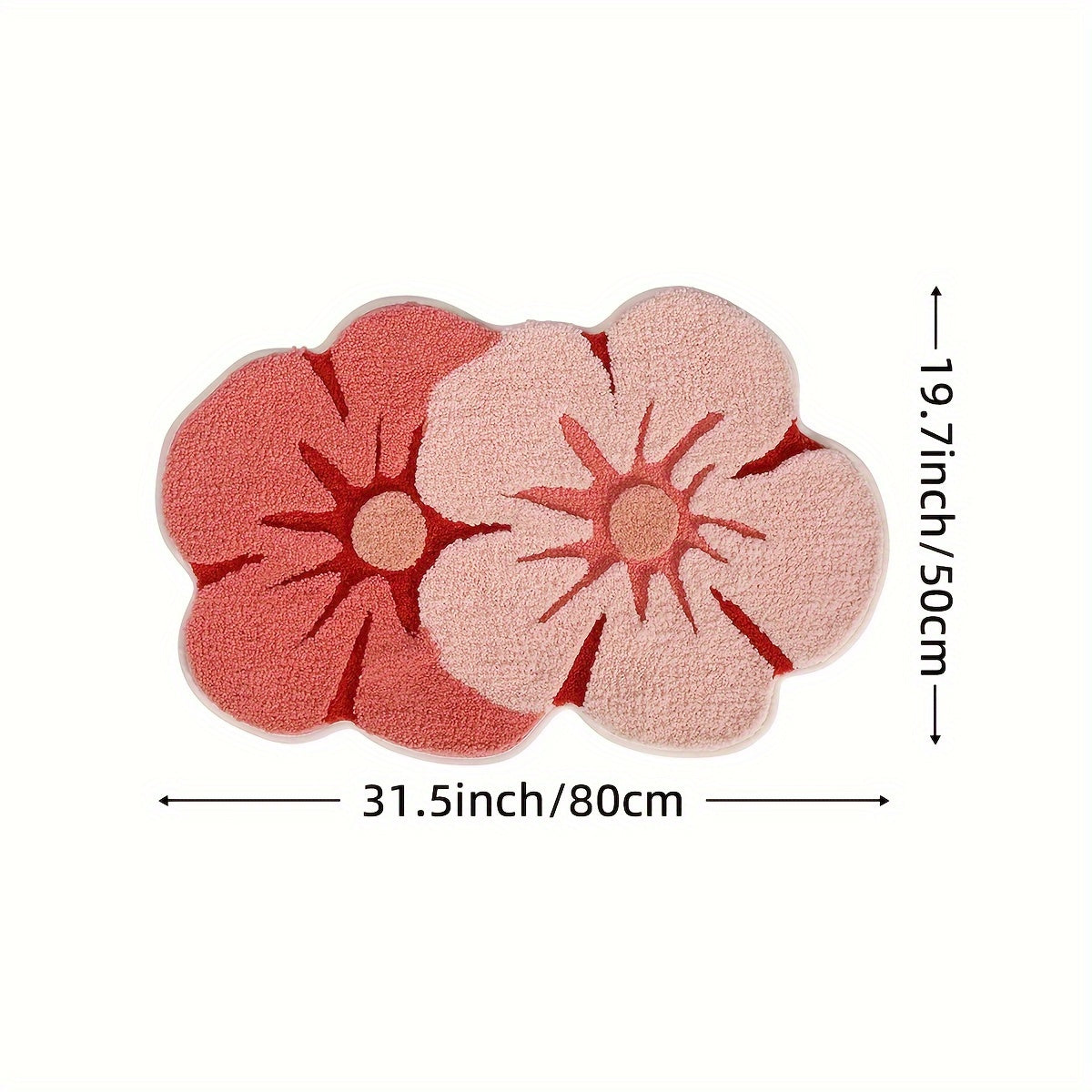 Fluffig Blomsterbadmatta – Absorberande och Mjuk för Extra Komfort