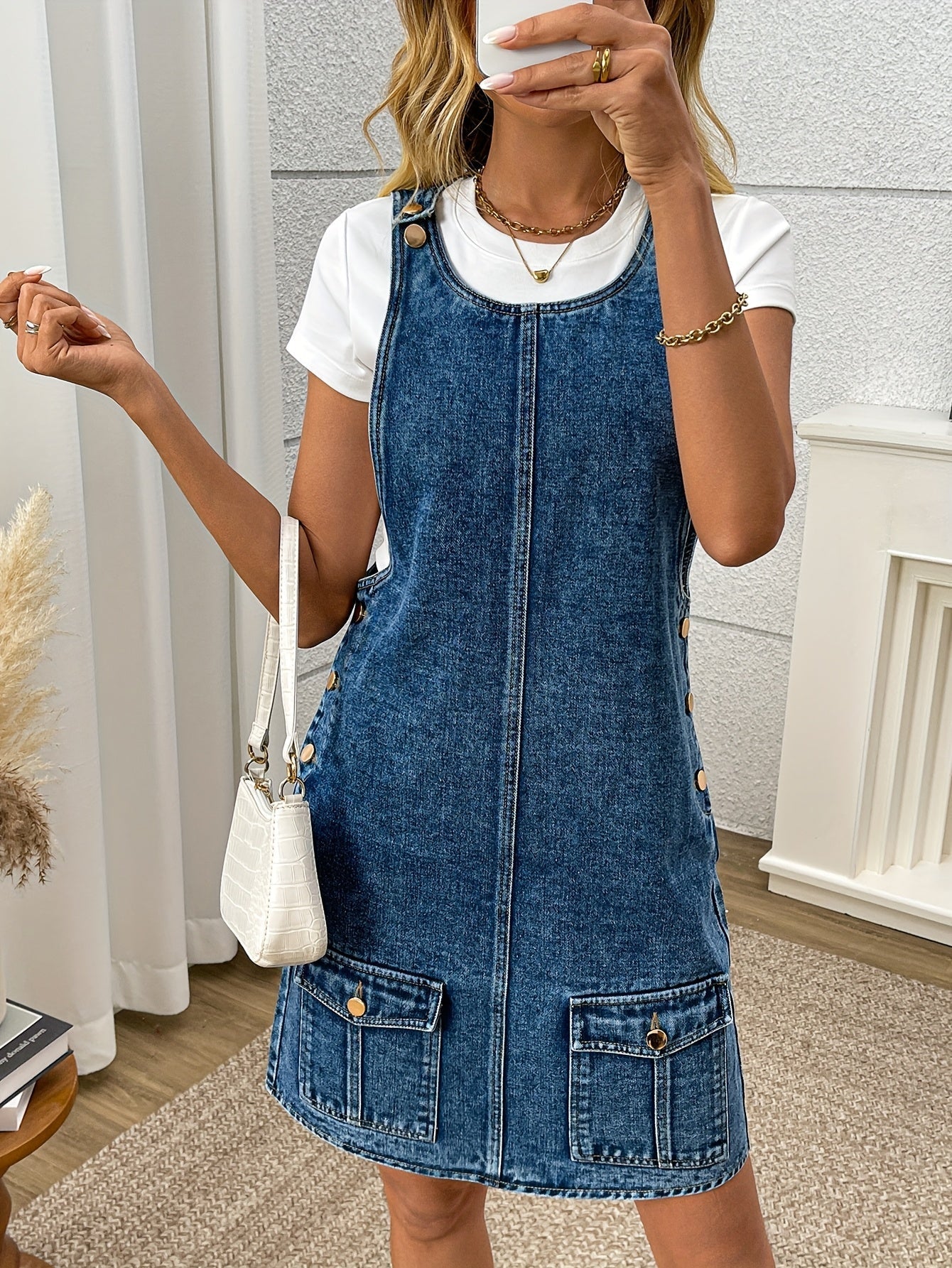 Morin Denim Overall Klänning – Avslappnad och Chic
