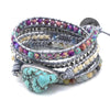 Turkos Helande och Skyddande Wrap Armband - Selina