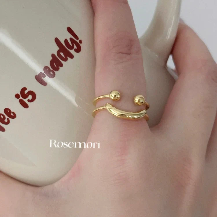 Smiley Justerbar Ring – Mila