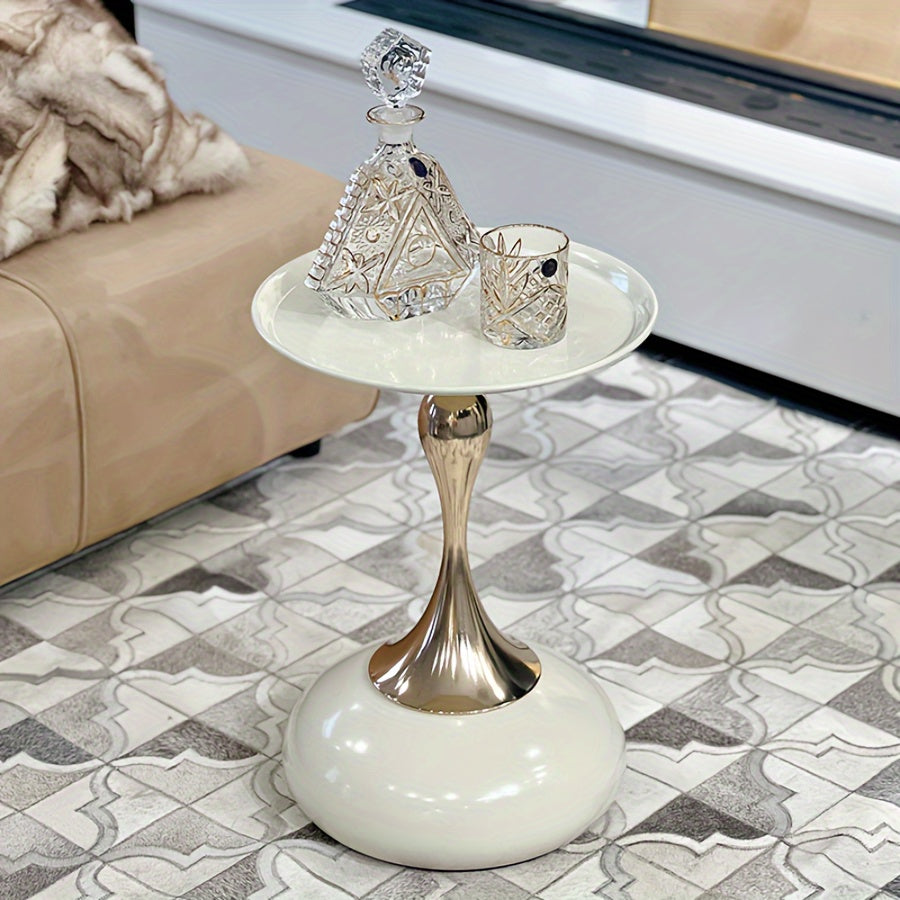 Ningqin Guld-Vit Sido Bord – Kompakt och Chic Design