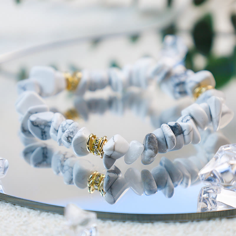 Stilren Armband Tillverkat av Naturliga Stenar och Kristallpärlor - Celine