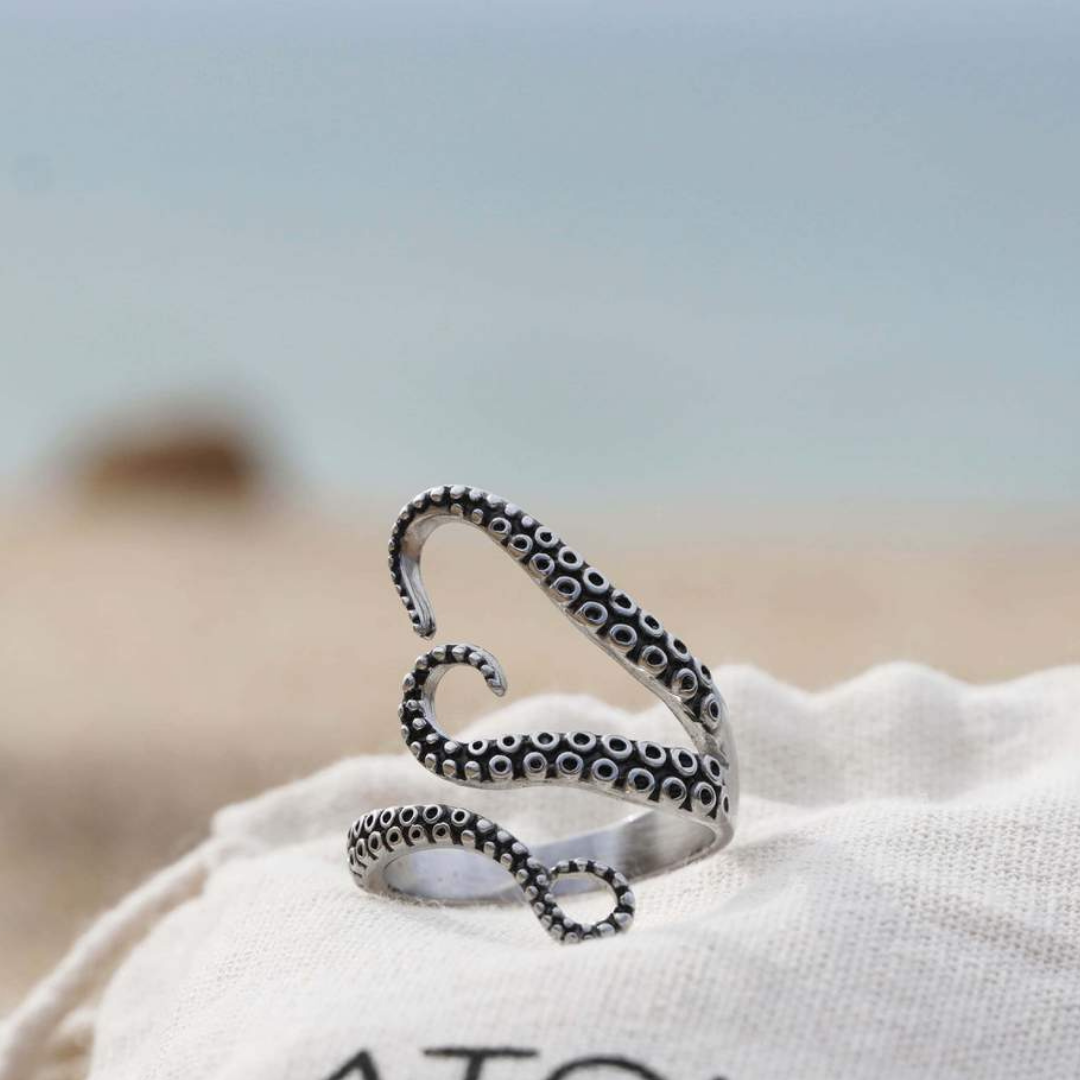 Justerbar Silverring med Tentakel – Lotte