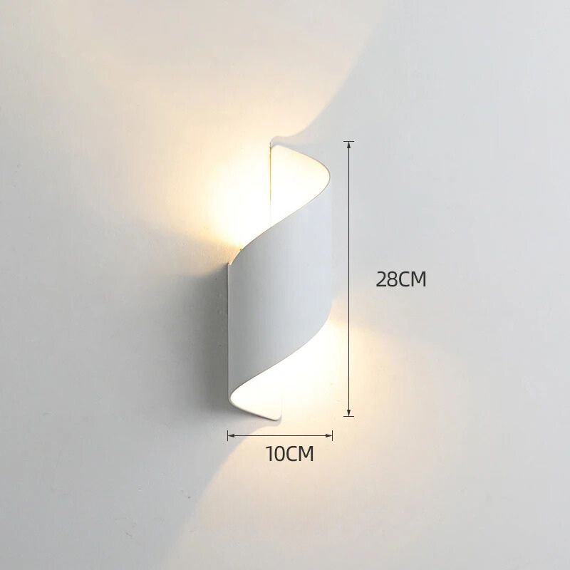 LumiElegance Ribbad Sänglampa | Modern LED-nattlampa för sovrum, vardagsrum och kontor