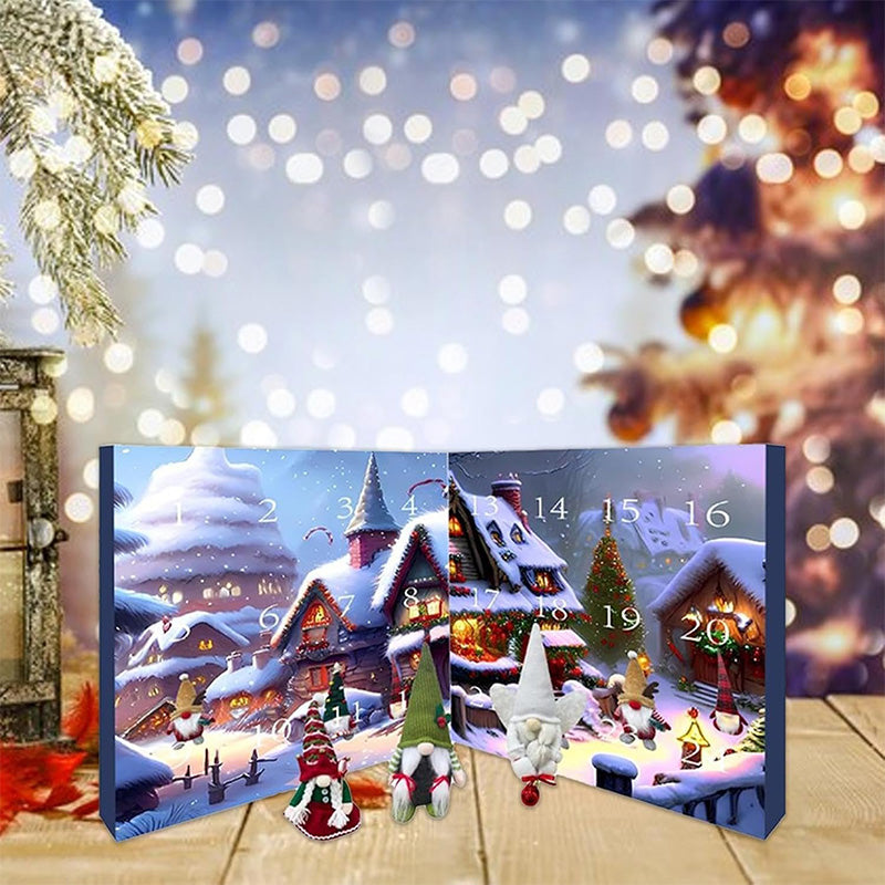 FestiviChic Tomte Nedräkningskalender | Premium Adventskalender för Högtidsdekoration