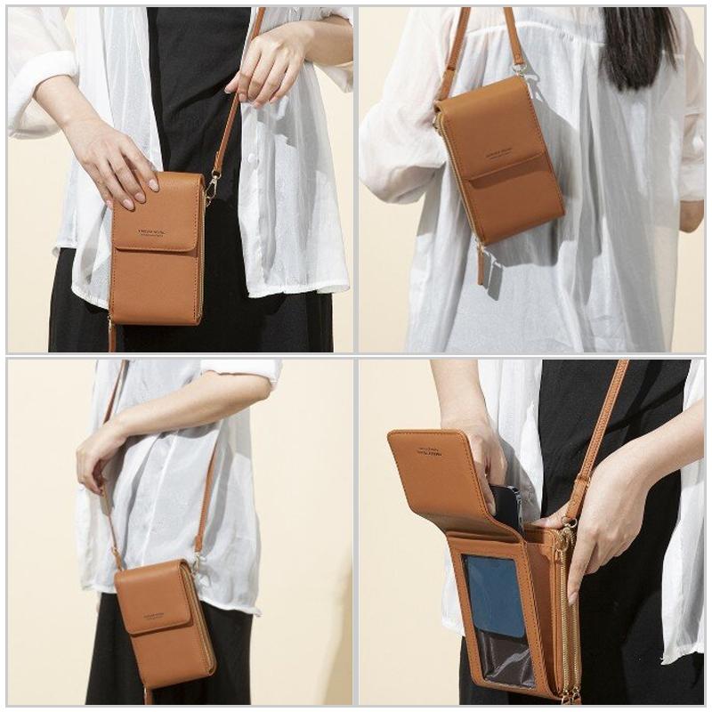 Touchscreen Telefonväska med Plåtfunktion – Kompakt Crossbody för Dagligt Bruk