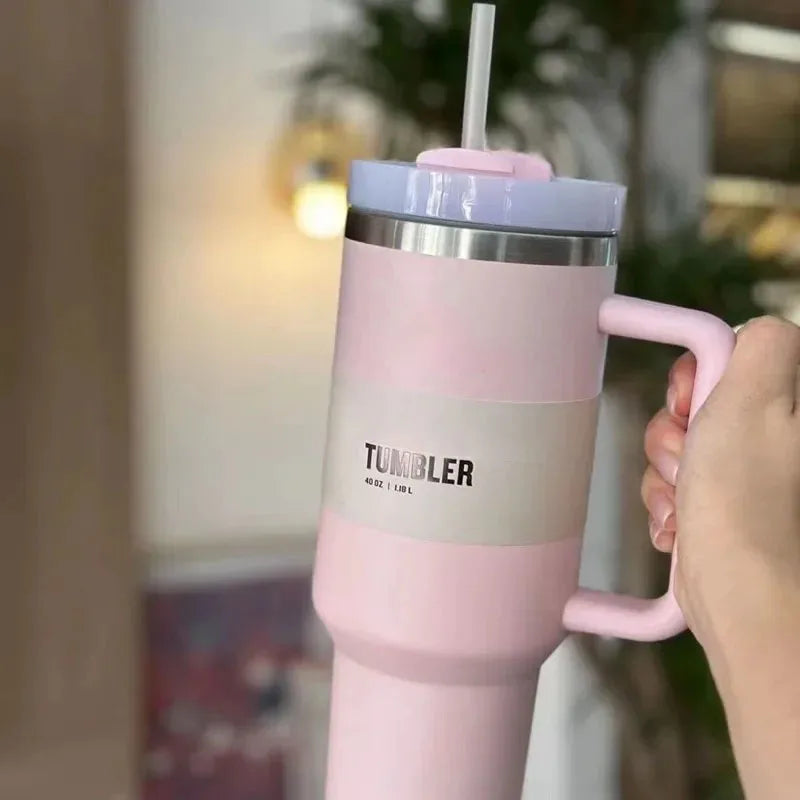 Vakuumisolerad Kopp med Lock och Sugrör – ThermoTumbler