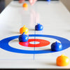 Mini Bord Curling Spel för Hemmet med Glidande Stenar & Magnetiska Sticks