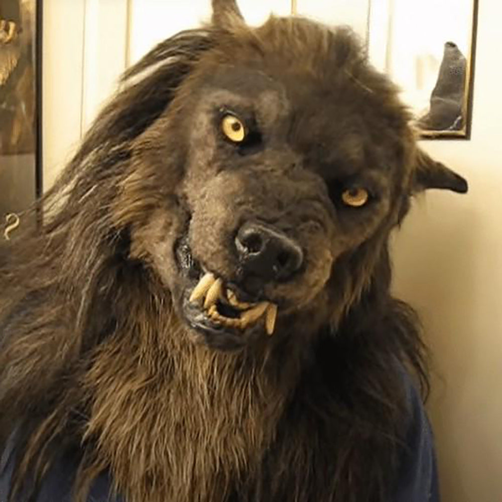 WolfLux LED Varulvsmask | Glödande Ögon & Rörliga Öron för Perfekt Cosplay & Halloween Kostym