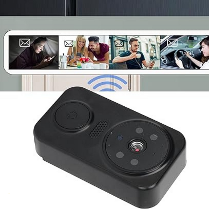 Svart Smart Wi-Fi Dörrklocka med Kamera – Noctiq