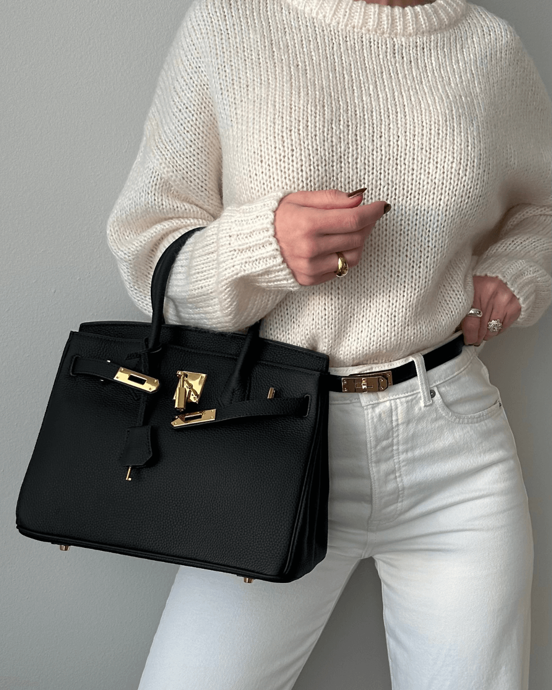 Höststylish läderhandväska – Liana