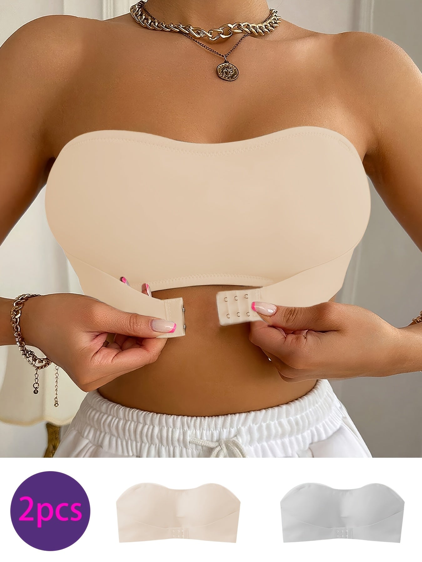Sömlös Bandeau-BH - Mjuk och Bekväm Utan Bygel