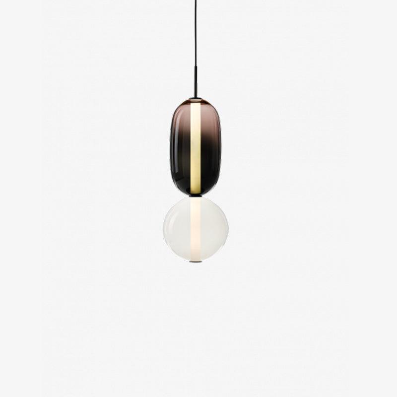 Modern Taklampa med Färgat Glas