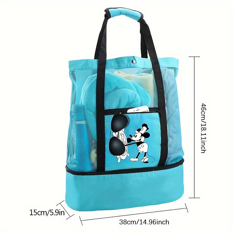 Mickey Mouse Strandväska – Lätt och Praktisk med Dubbel Lager för Extra Skydd