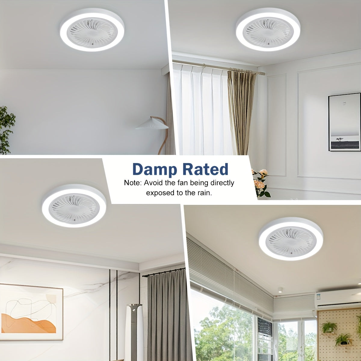 LED Slim Takfläktlampa – Dimbar och Tyst