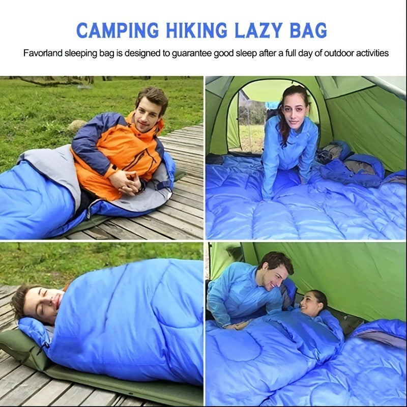 Varm Sovsäck med Huva – Perfekt för Camping och Vinteräventyr
