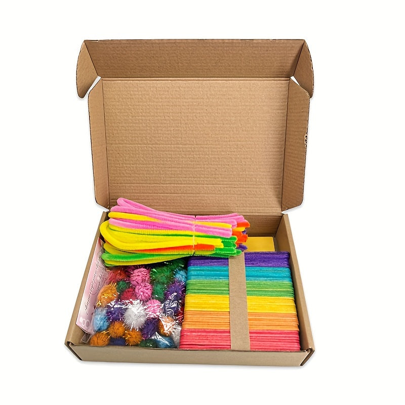 Kreativ DIY Bastukit för Barn – Utbildande Leksak med Olika Material
