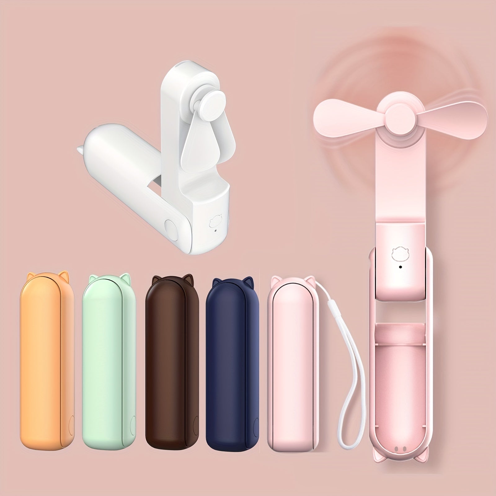 Bärbar Fläkt med Power Bank - Tyst och Effektiv för På Språng