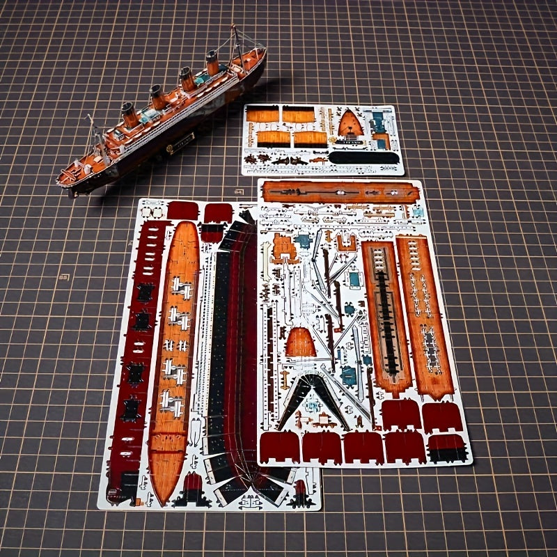 Titanic 3D Metallmodell - Detaljerad DIY-modell för kreativa hantverkare