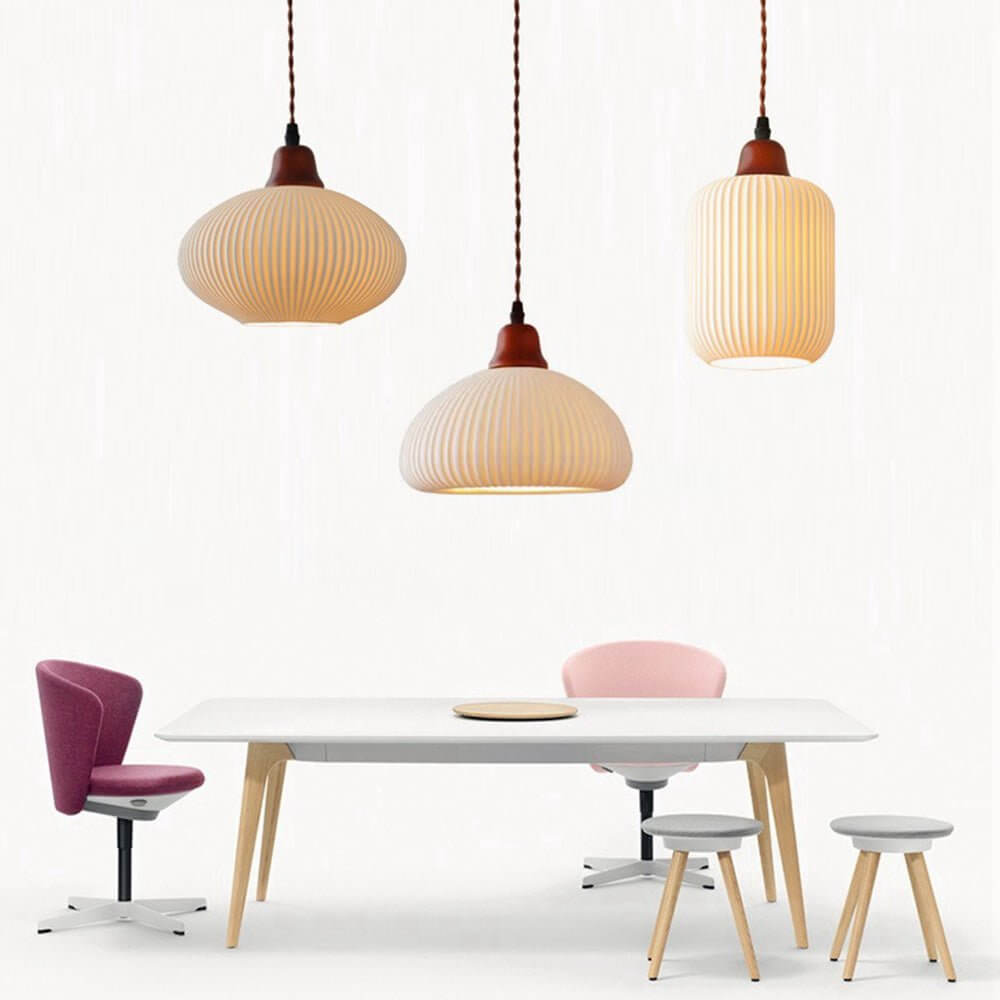 Stilren Keramisk Taklampa - Rustik Design