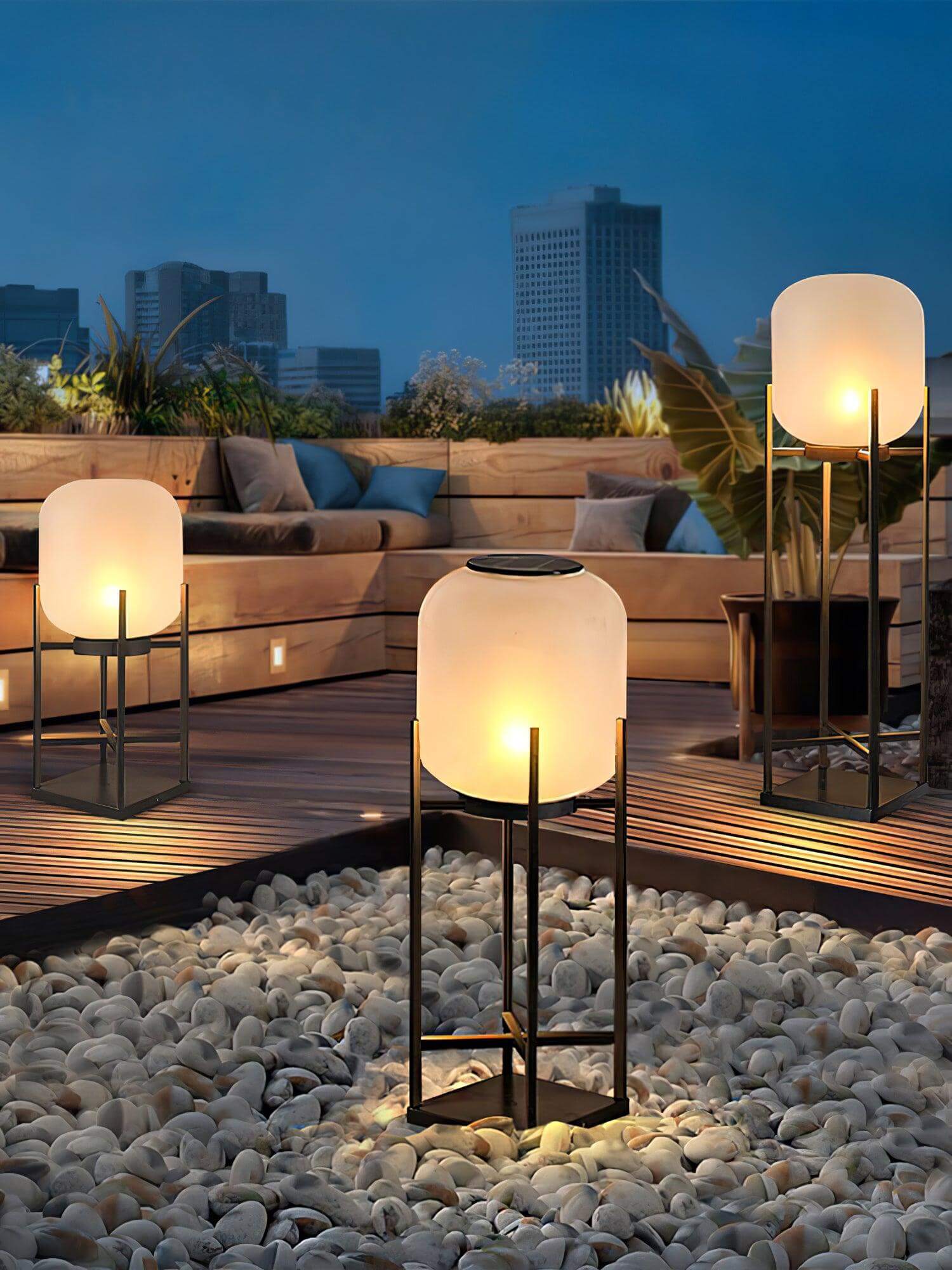 Solenergi Utomhus Golvlampa - Hållbar
