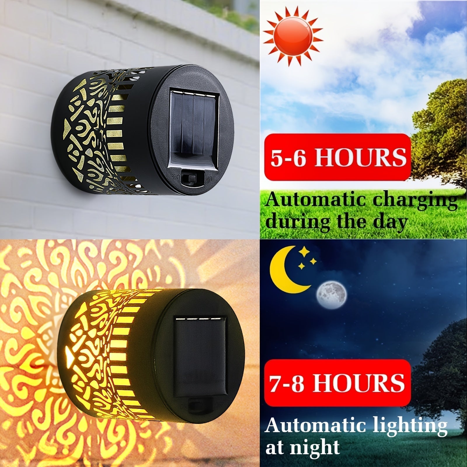 SolarGlow Duo Utomhusväggbelysning – Elegant och Väderbeständig