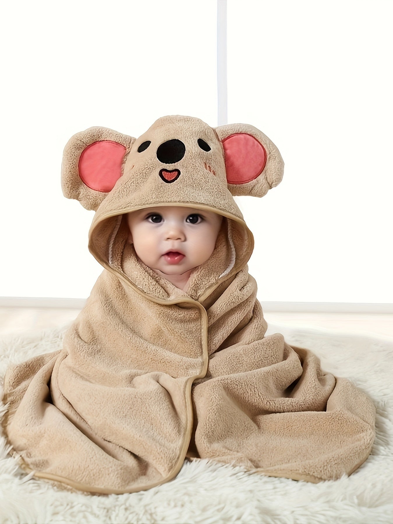 SnuggleSoft Baby Hooded Towel – Snabbtorkande & Ultra Mjuk