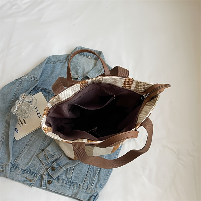 MetroStripe Casual Tote – Funktionalitet och Design