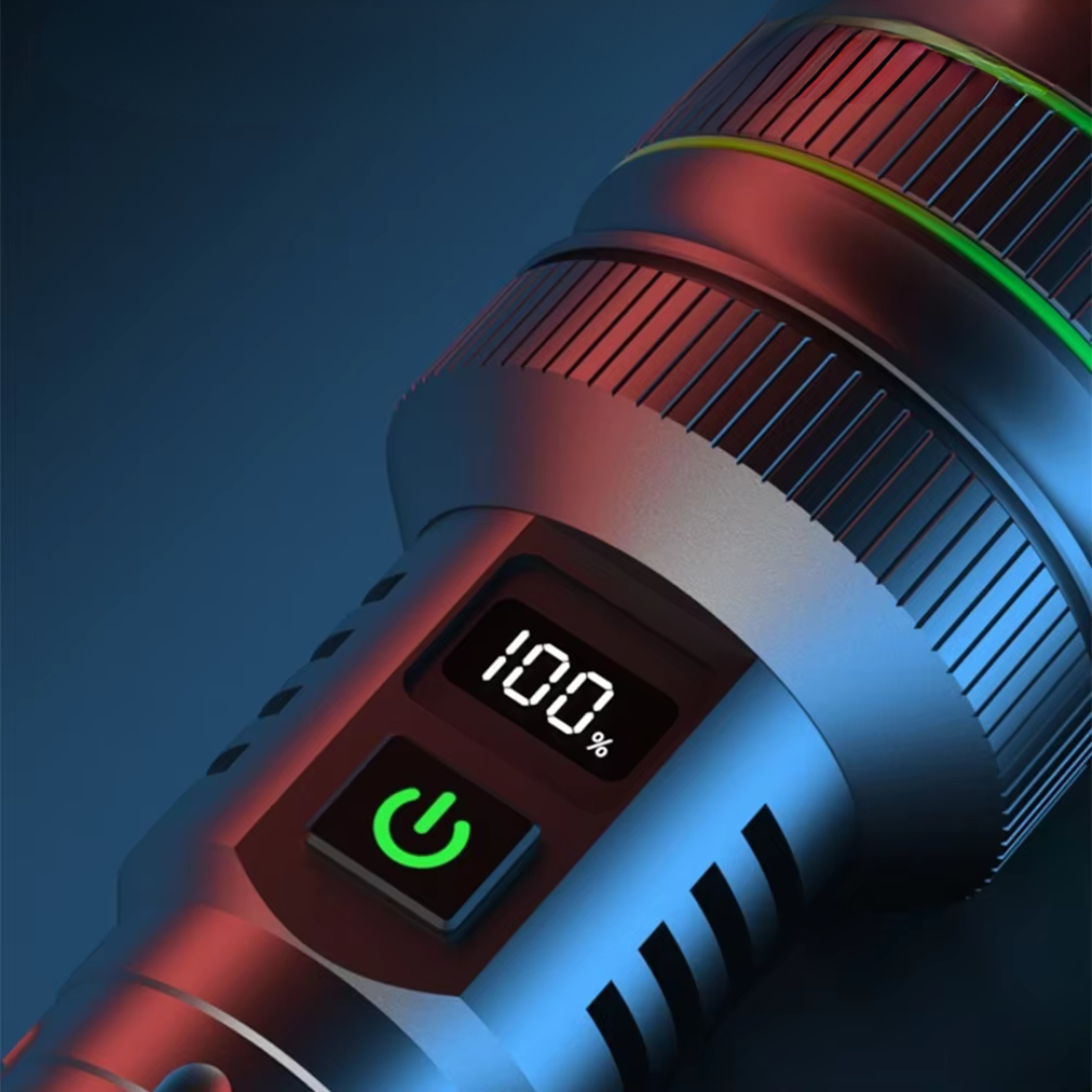 Extremt ljusstark och zoombar LED-ficklampa - PowerBeam