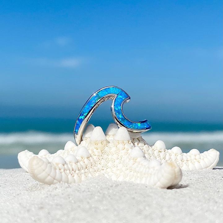 Ocean Waves Ring i Opal och Silver – Livia