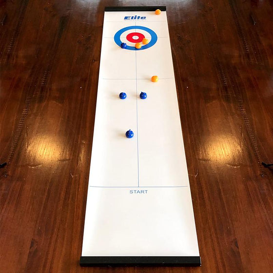 Mini Bord Curling Spel för Hemmet med Glidande Stenar & Magnetiska Sticks