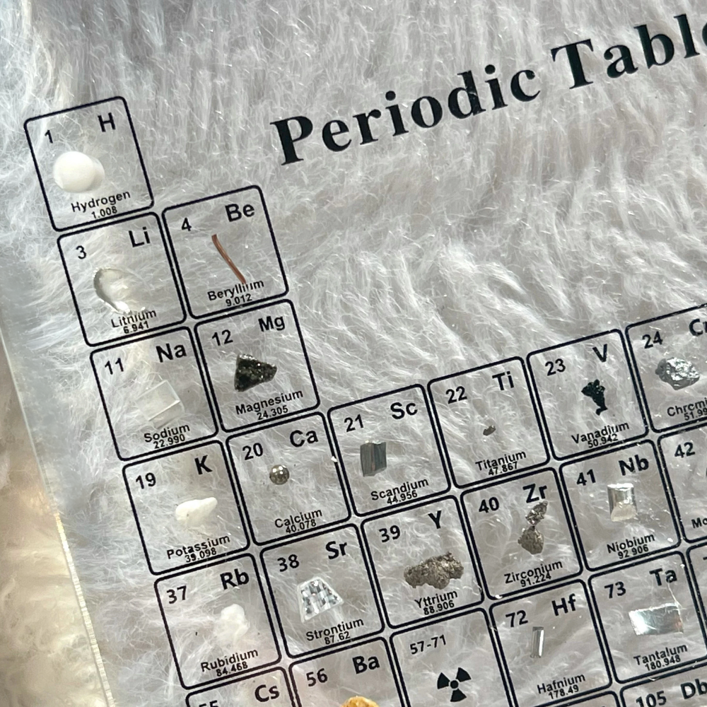 Upplyst Periodiska Systemet med Riktiga Element - Elementa