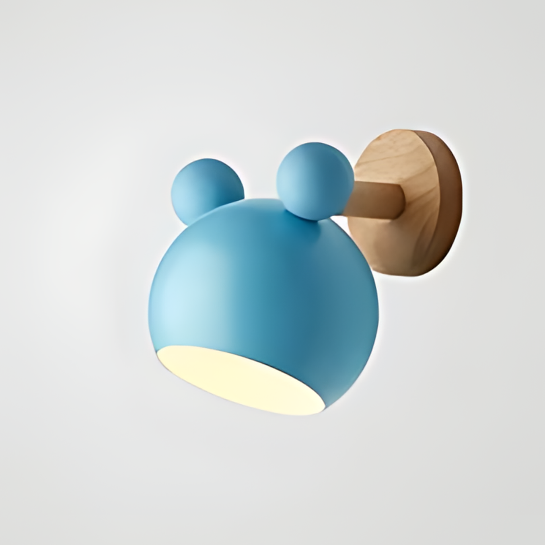 LumiMickey Nordisk Vägglampa | Bedårande Mickey-formad LED-vägglampa för ett mysigt barnrum och lekrum.