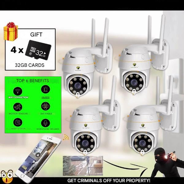 Set med 4 Smart WiFi Säkerhetskameror – SmartCam Set 4X