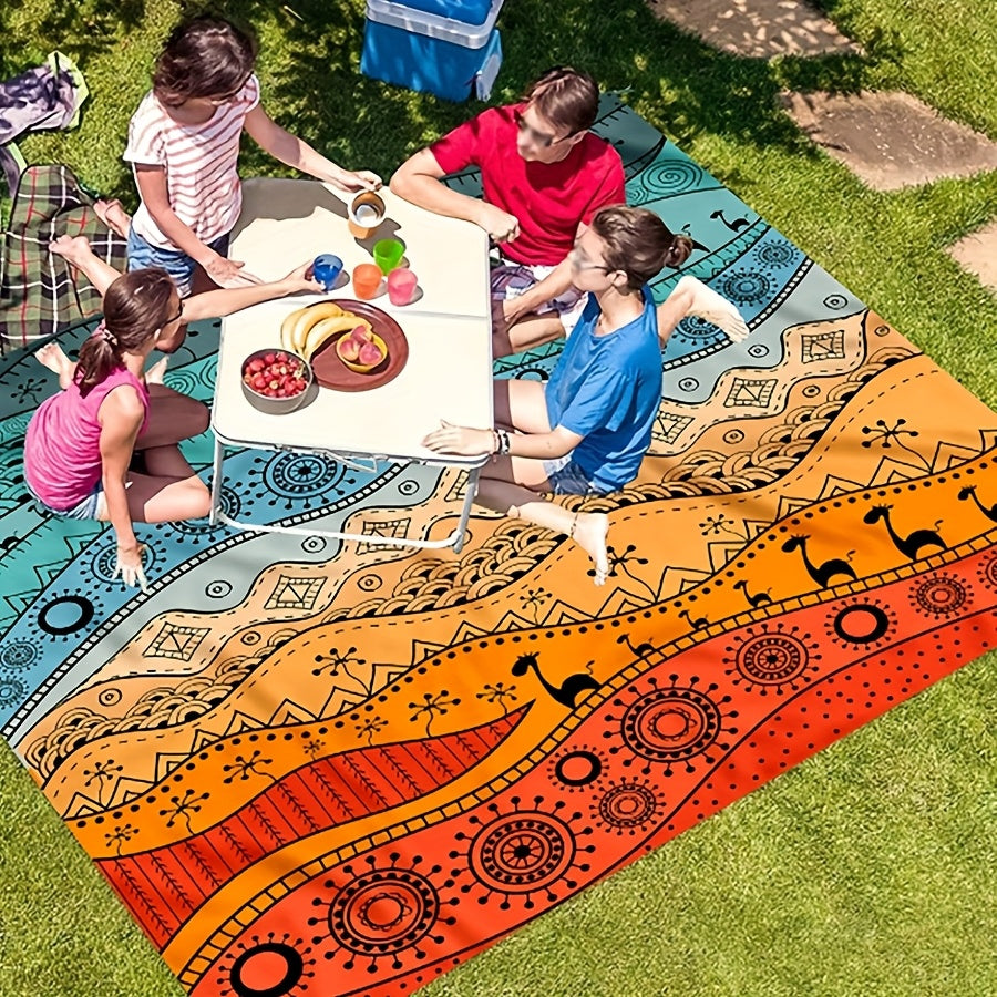 TropiComfort Överdimensionerad Strandmatta – Rymlig, Hållbar och Sandresistent