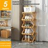 Smart Bamboo Shoe Rack – Kompakt och Praktisk för Entrén