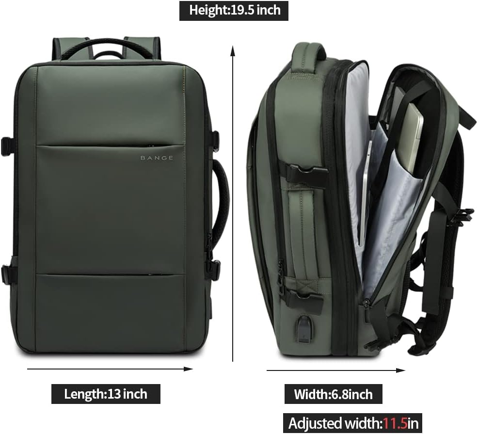 Expanderbar 26–45L Vattentät Reserucksack med Laptopfack och Dufflealternativ