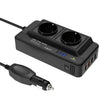 Kompakt 200W Bilomvandlare – Dubbeluttag & Fyrdubbel USB