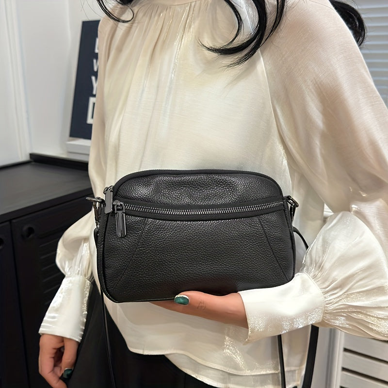 Klassisk Chic Läder Crossbody – Tidlös och Funktionell