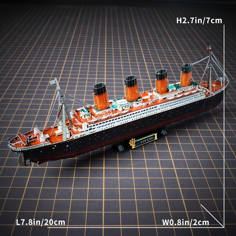 Titanic 3D Metallmodell - Detaljerad DIY-modell för kreativa hantverkare