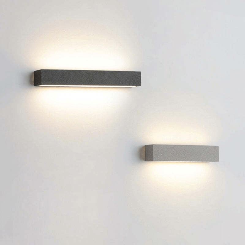 LED Utomhusvägglampa - Rättvinklig Design