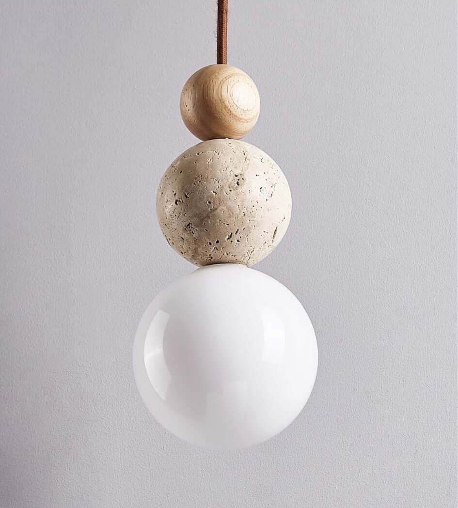 Modern Hänglampa i Travertin - Enkelt Design